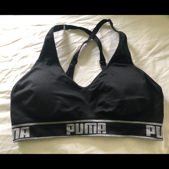 Puma sports bra black sz large
